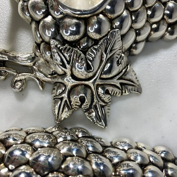 Godinger Silver Grape Cluster Pair Taper Candle Holders - Picture 4 of 9